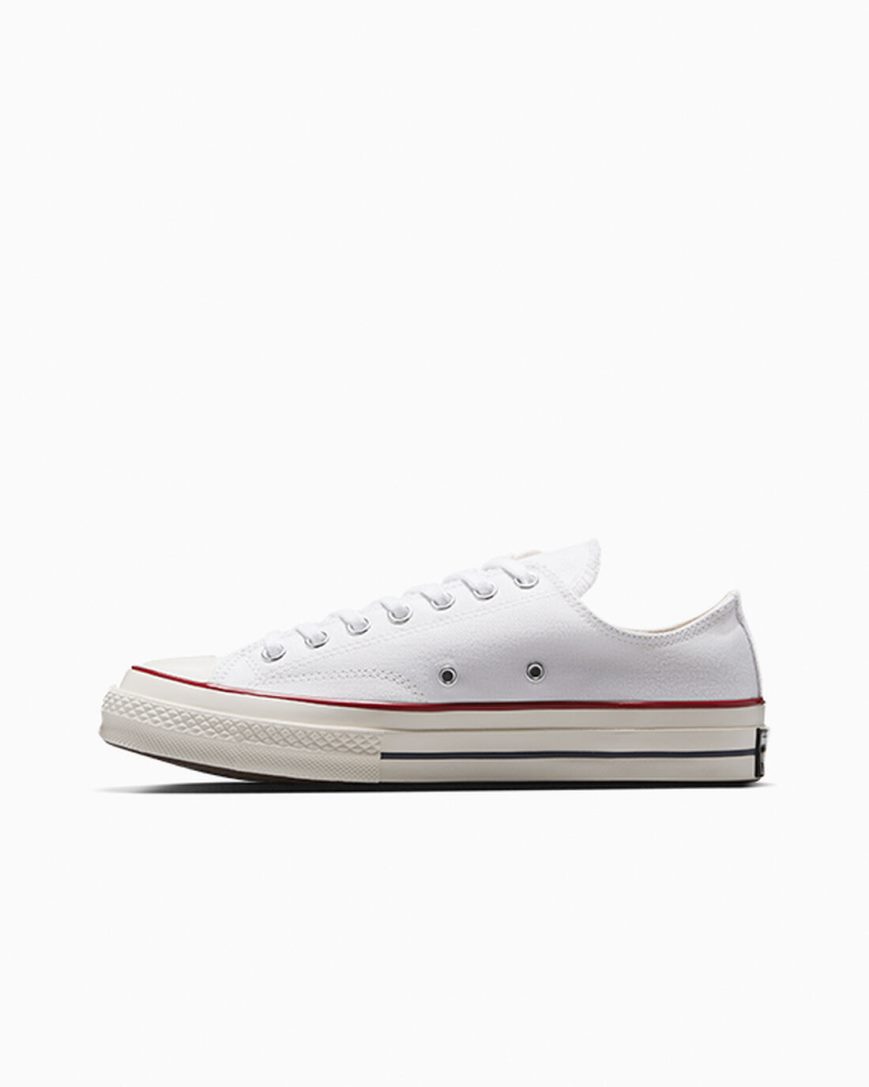 Dámské Boty Nízké Converse Chuck 70 Vintage Platene Bílé Tmavě Červené | CZ NZML75